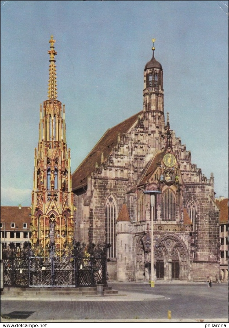 Ansichtskarte Als Luftpost Von Nürnberg Nach Berlin 1958 - Lettres & Documents