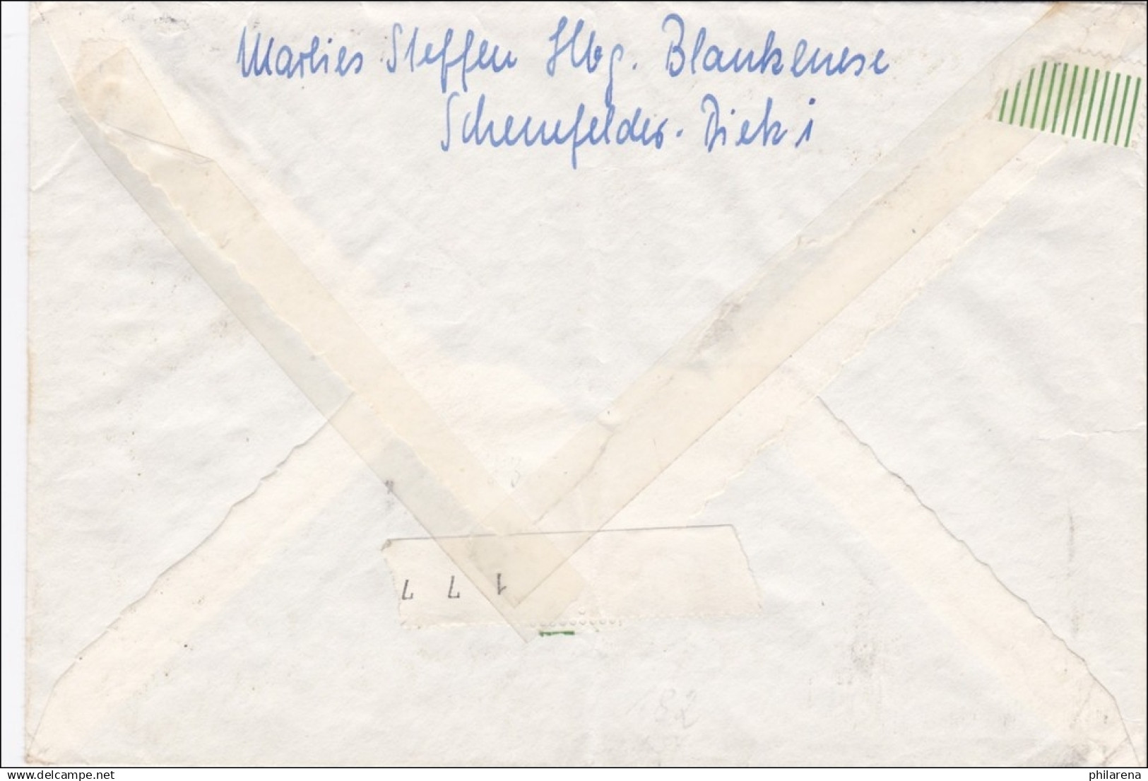 Brief Aus Blankenese Nach Belgien 1959 - Lettres & Documents