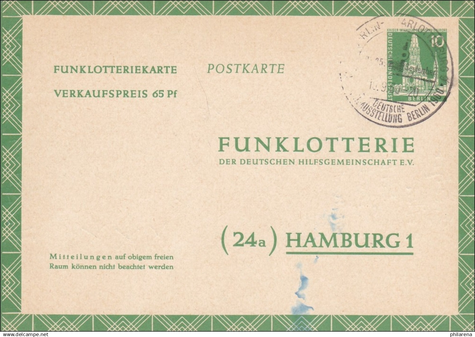 Funklotterie Karte 1960: FP56 - Lettres & Documents