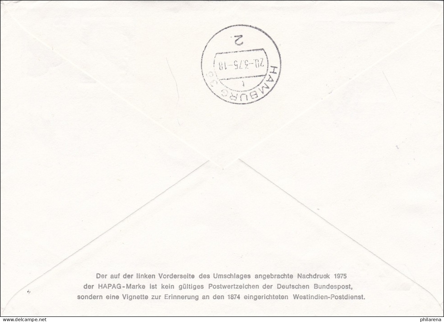 Ganzsache:  Brief Deutsche Schiffspost 1975 Hapag-Lloyd - Brieven En Documenten