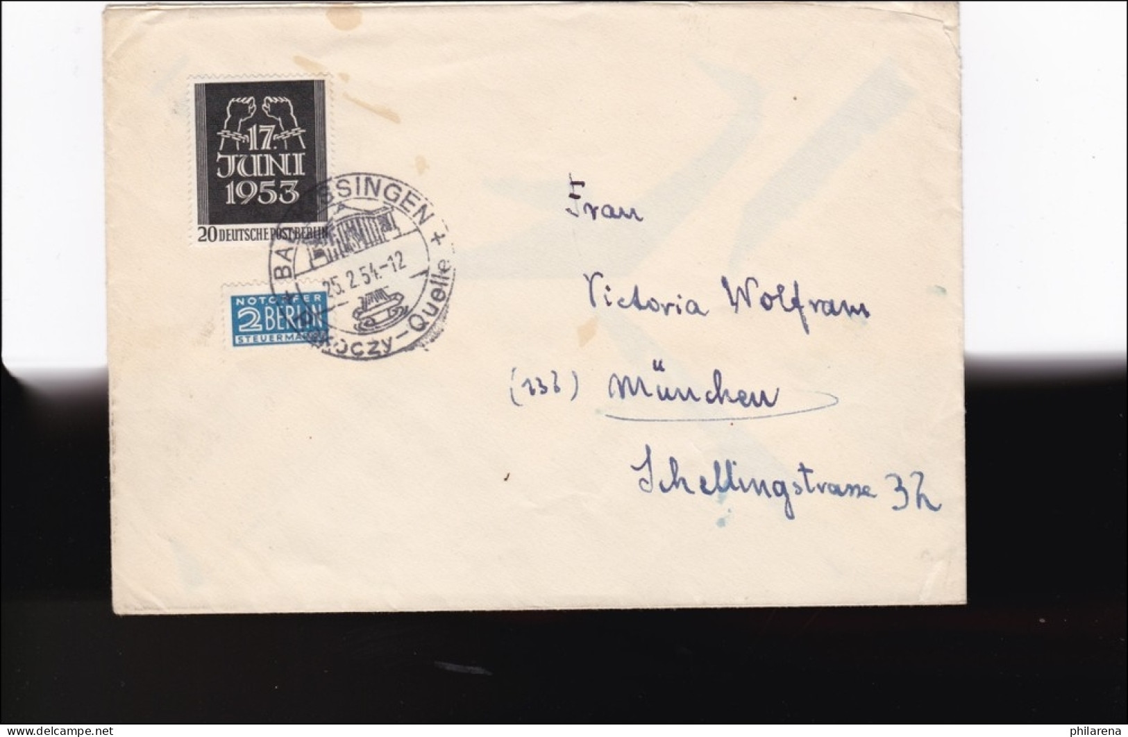 Brief 1954 Nach München  Aus Bad Kissingen - Storia Postale