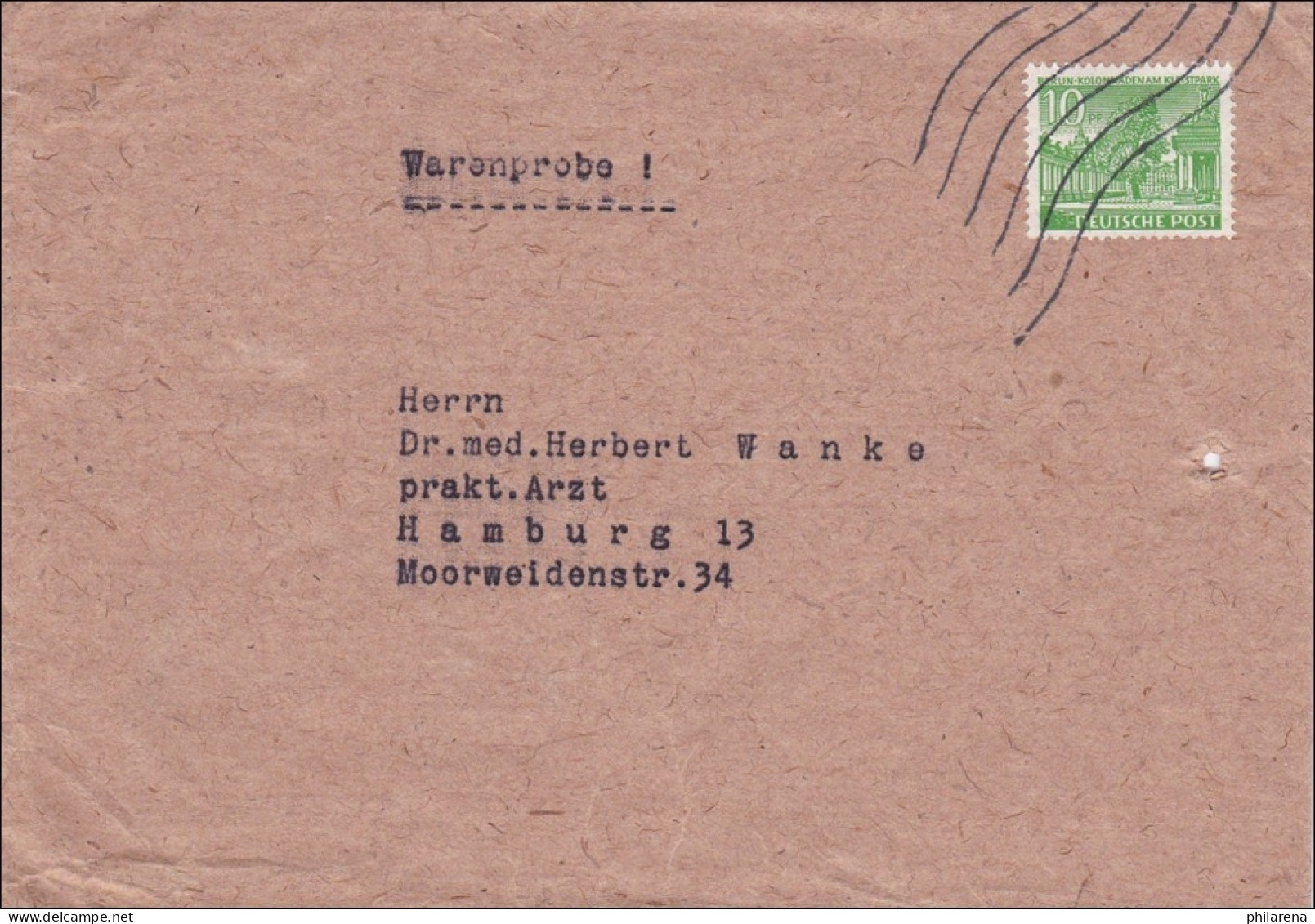 Warenprobe Nach Hamburg - Storia Postale