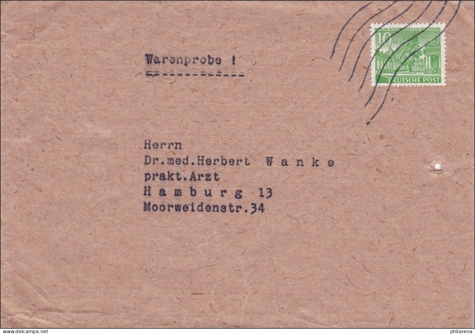 Warenprobe Nach Hamburg - Lettres & Documents