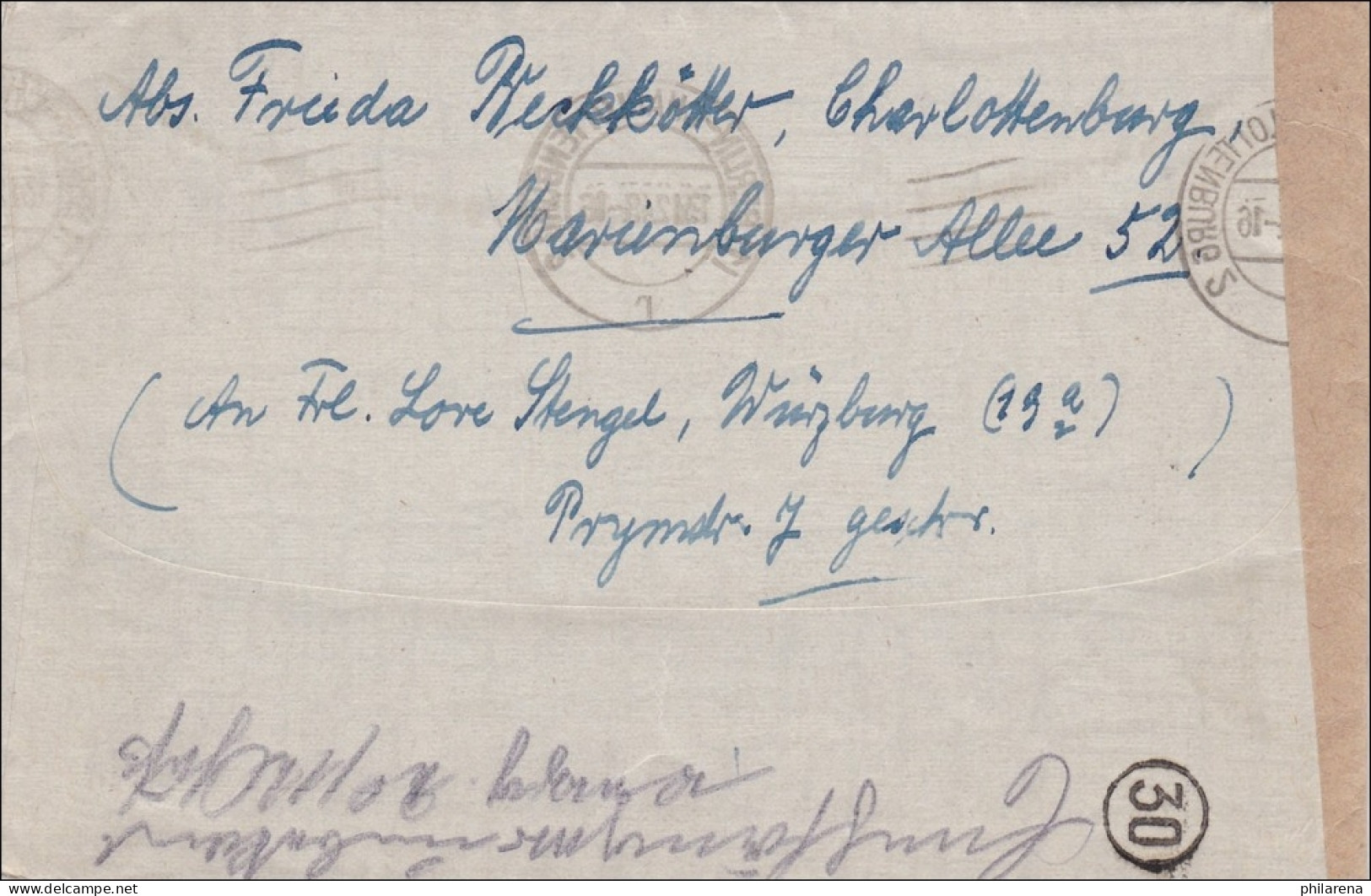 Brief 1948 Nach Würzburg Und Zurück - Zensur - Lettres & Documents