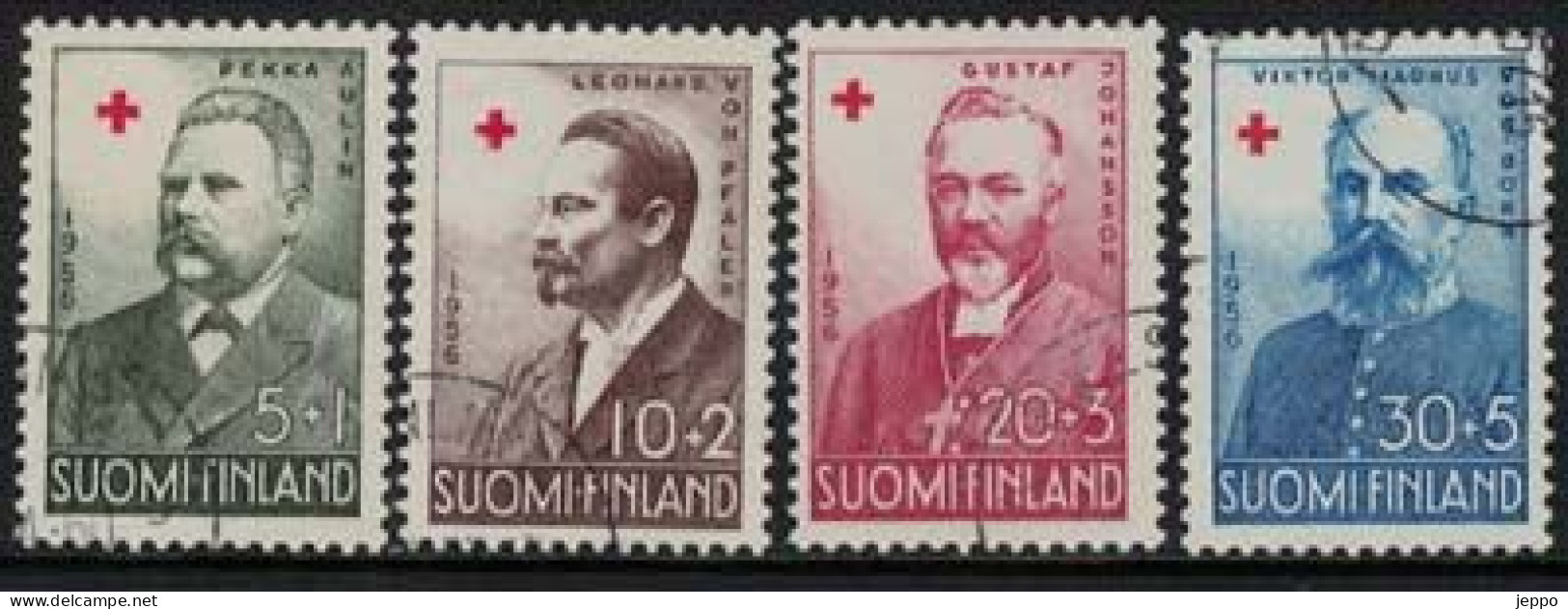 1956 Finland, Red Cross, Complete Set  Used. - Gebraucht