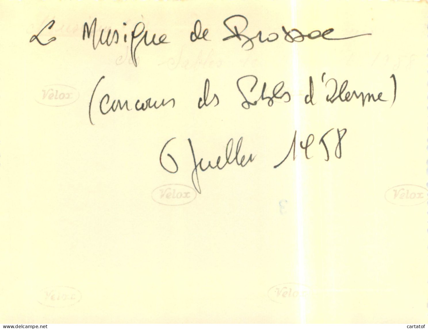 Musique De BRASSAC . Concours Des Sables D'Olonne 1958  - Ohne Zuordnung