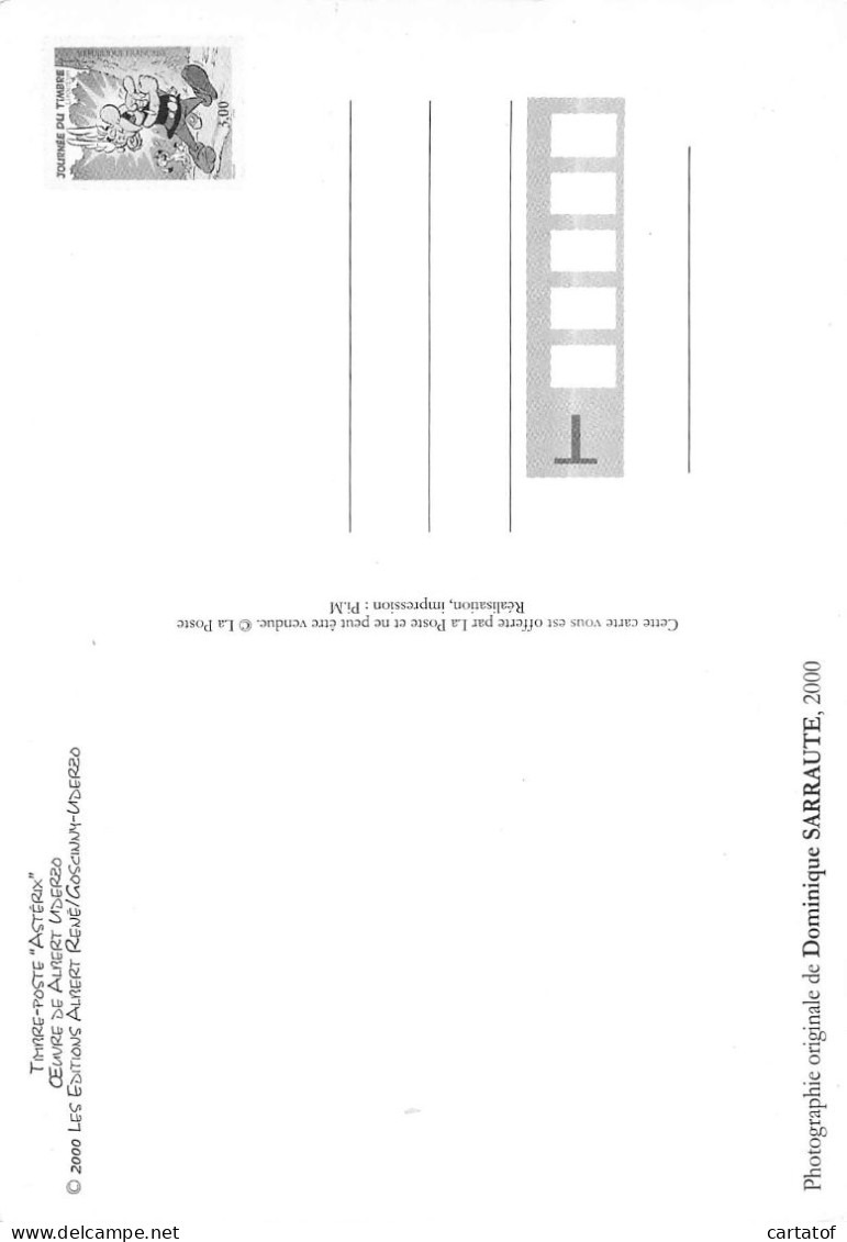 CARTE TIMBRE-POSTE  ASTERIX Photo D. SARRAUTE 2000 - Werbepostkarten