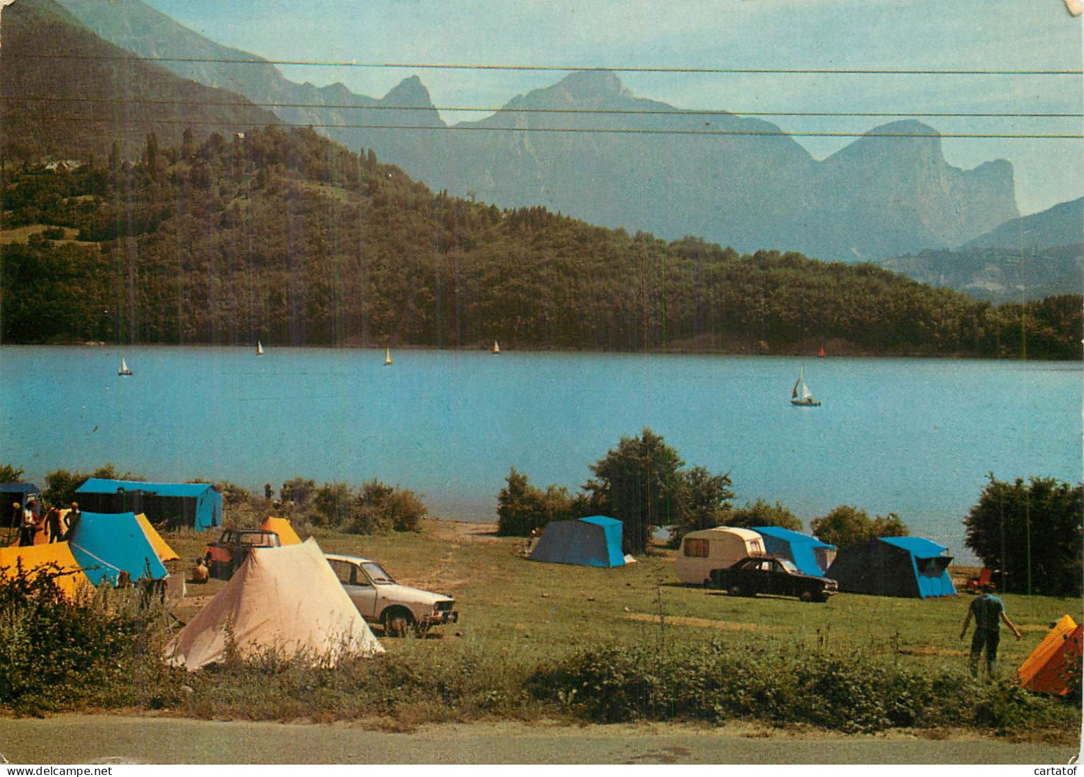 CORPS . Le Camping . Le Lac Du Sautet Et La Chaine Du Dévoluy . - Corps