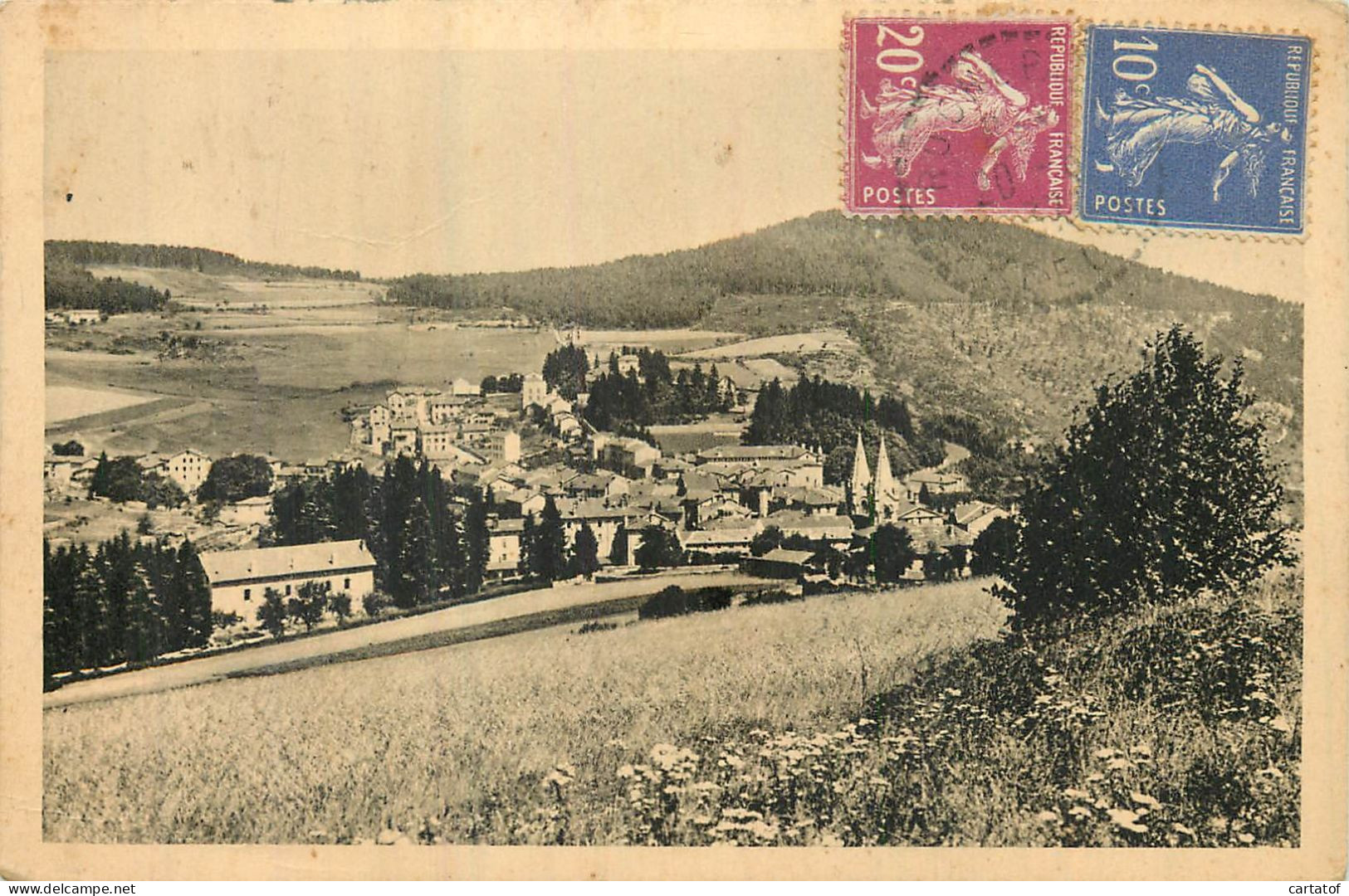 LA LOUVESC .  Vue Générale Et Calvaire Du Mont Chair . - La Louvesc