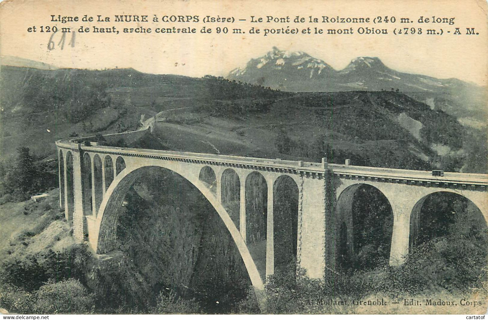 Ligne De LA MURE à CORPS . Le Pont De La Roizonne … - Corps