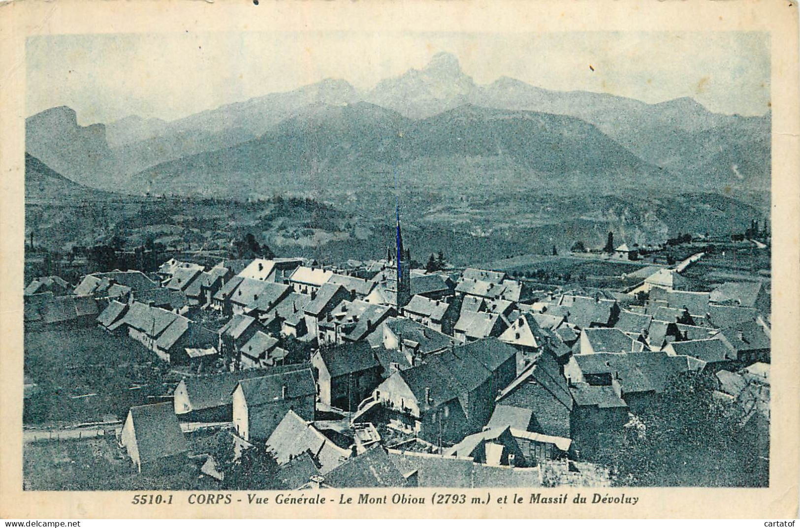 CORPS . Vue Générale . Le Mont Obiou Et Le Massif Du Dévoluy . - Corps