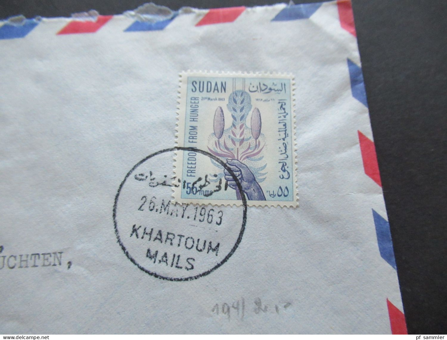 Afrika Sudan 1963 2 Belege Air Mail / Luftpost Firmenumschläge Taha Elsayed El Roubi & Co. Khartoum Sudan Auslandsbriefe