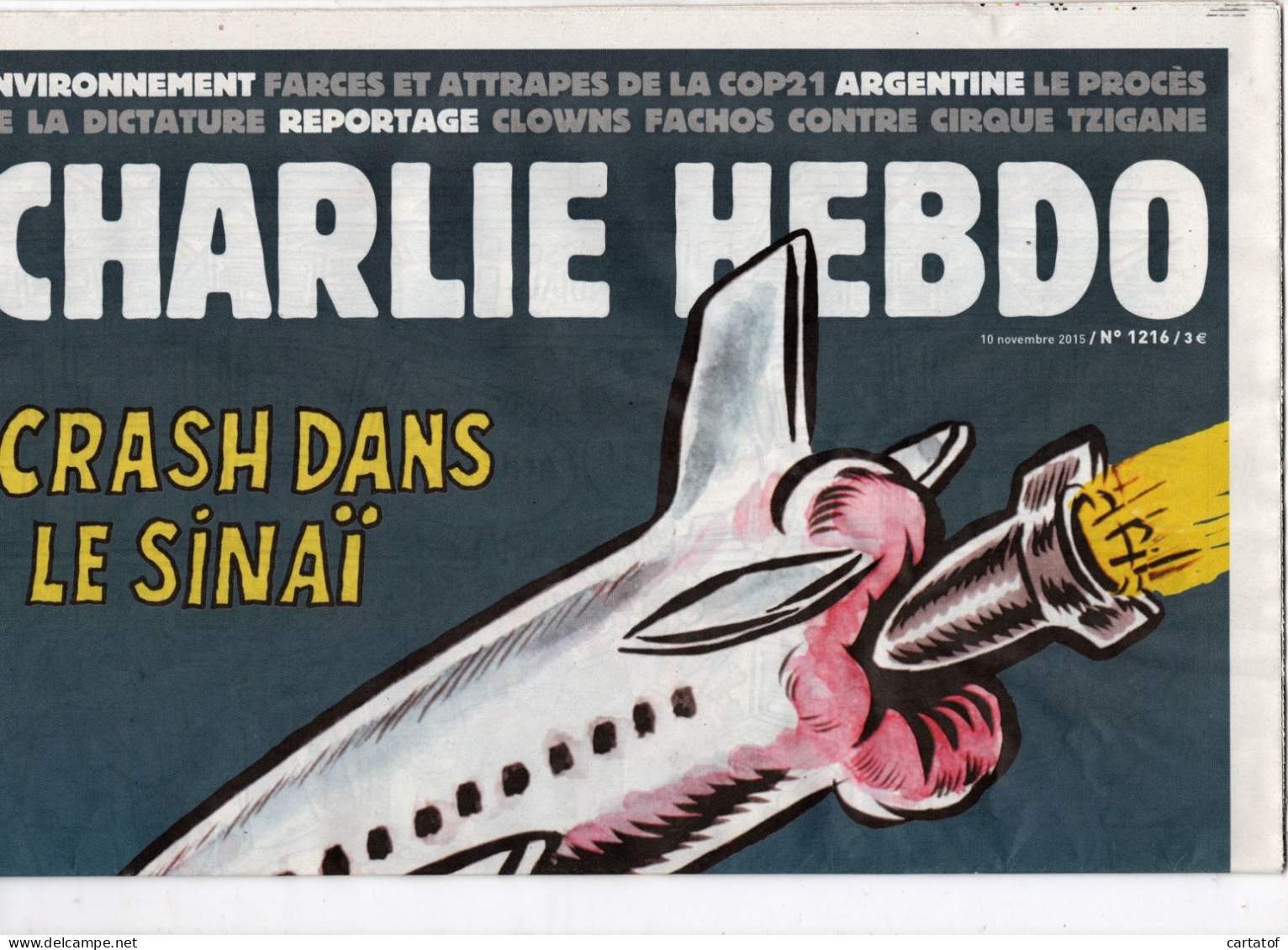 CHARLIE HEBDO N° 1216 . Novembre 2015 - Humor