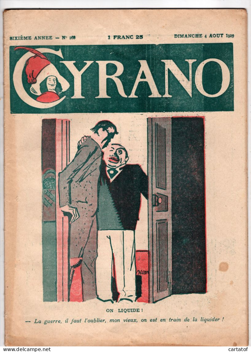 CYRANO . Revue Satirique . N° 268 Aout 1929 (voir Descriptif) - 1900 - 1949