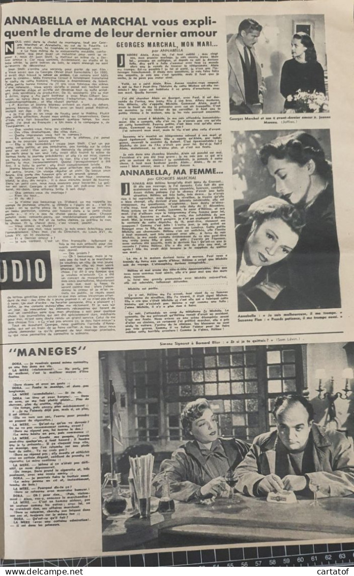 Cinémonde Grand Format Février 1949 MICHELINE PRESLE , ANN BAXTER (voir descirptif et photos)