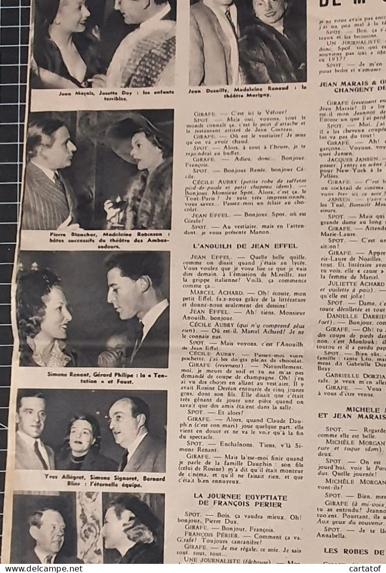Cinémonde Grand Format Janvier 1949 YVES MONTAND Rita HAYWORTH (voir descirptif et photos)