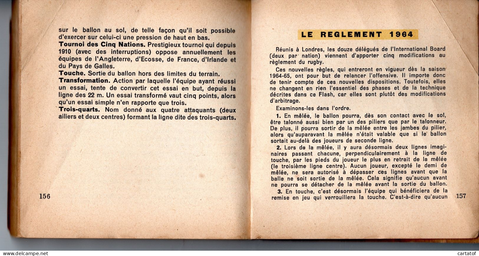 LE RUGBY . Technique Tactique Jeux Par MARABOUT FLASH En 1964 - Deportes