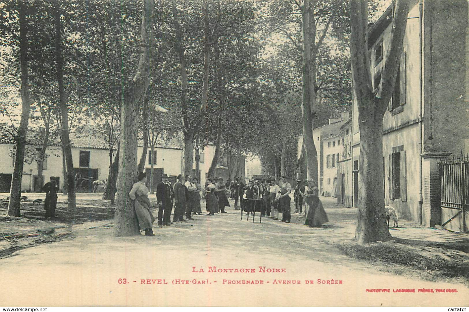 REVEL .  Promenade Avenue De Sorèze .  CPA Animée / LABOUCHE FRERES TOULOUSE - Revel