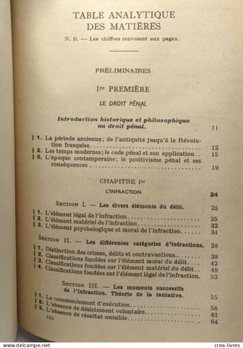 Précis De Droit Criminel / Petits Précis Dalloz - 3e édition - Recht