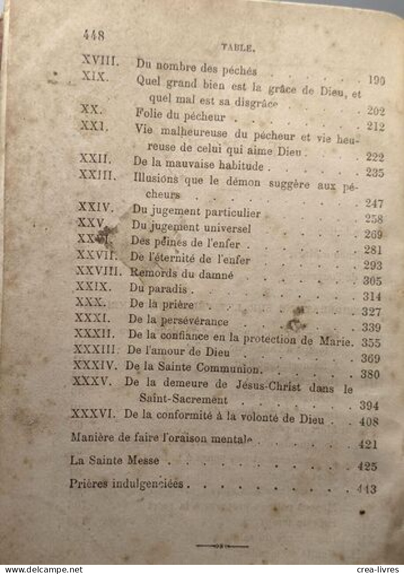 Préparation à La Mort Ou Considération Sur Les Vérités éternelles - 11e édition - Psychologie/Philosophie