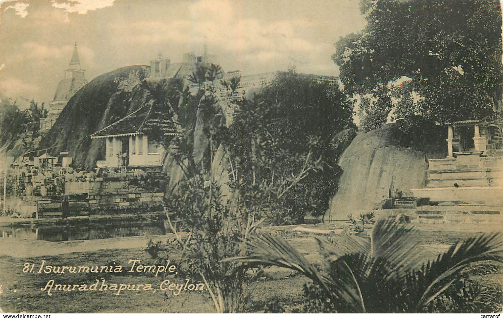 CEYLON . Isurumunia Temple . Anuradhapura . - Sri Lanka (Ceylon)