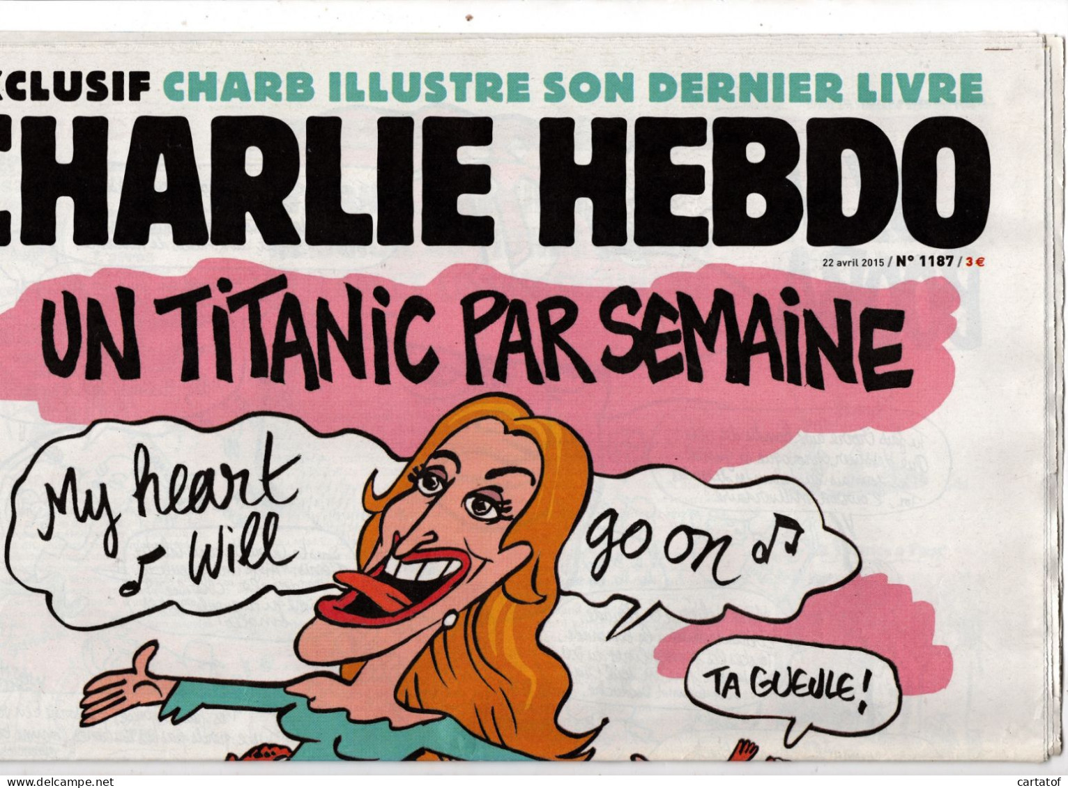 CHARLIE HEBDO N° 1187 Avril 2015 - Humour