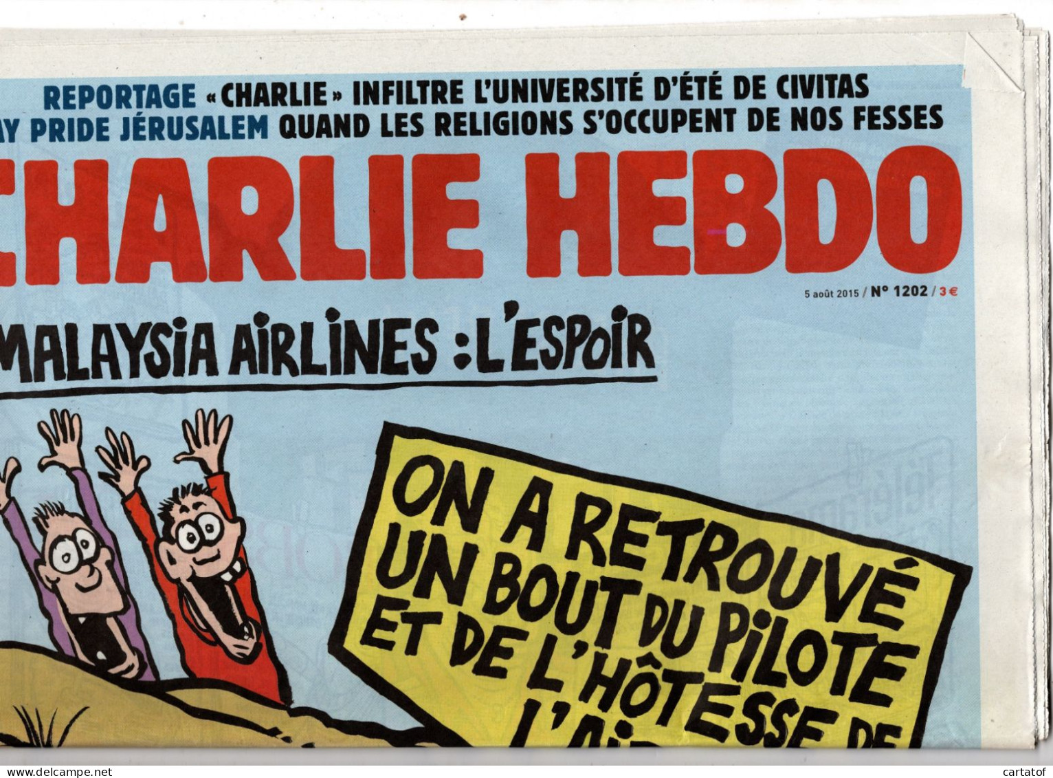 CHARLIE HEBDO N° 1202 Aout 2015 - Humour