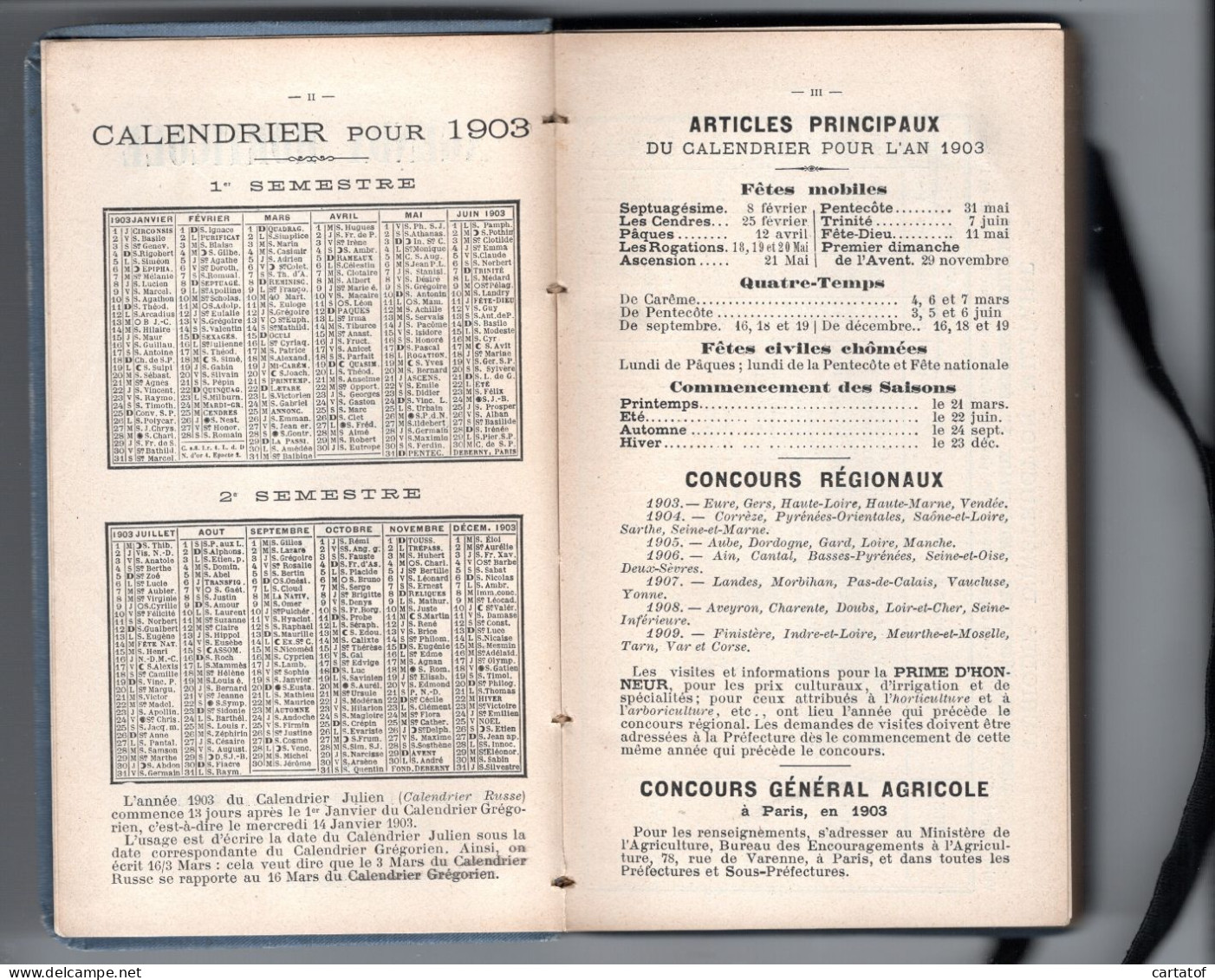 AGENDA HORTICOLE 1903 Par L. HENRY .Planter, Semer, Jardiner Et Renseignements Utiles Divers - Other & Unclassified