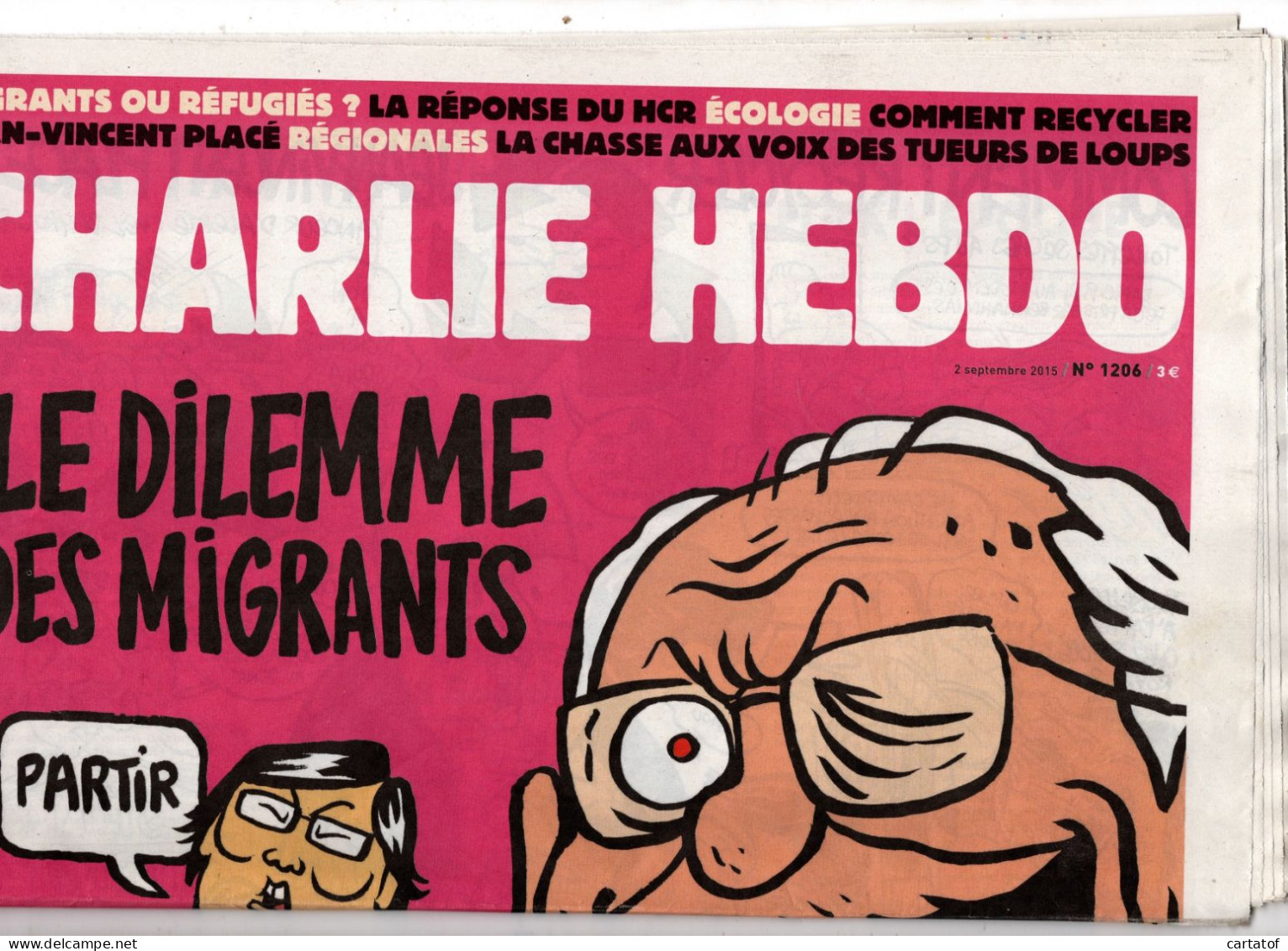 CHARLIE HEBDO N° 1206 . Septembre 2015 - Humour