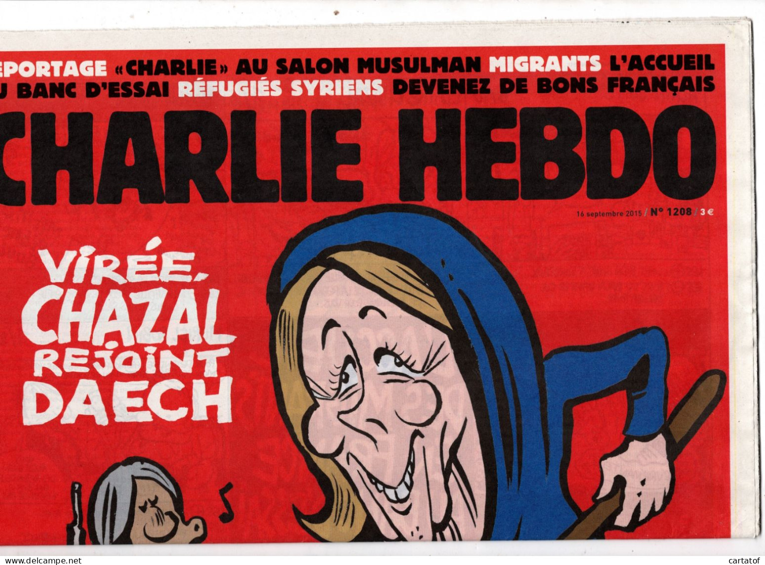 CHARLIE HEBDO N° 1208 . Spetembre 2015 - Humour