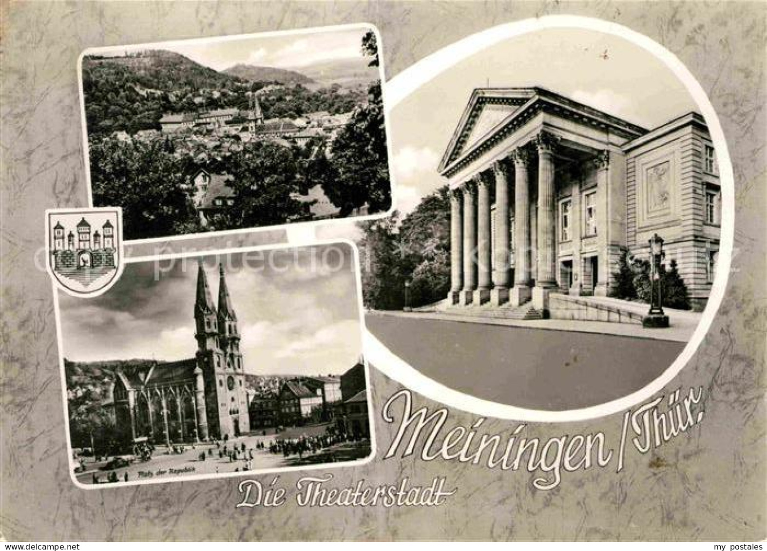 72643744 Meiningen Thueringen Teilansicht Theater Platz Der Republik Meiningen - Meiningen