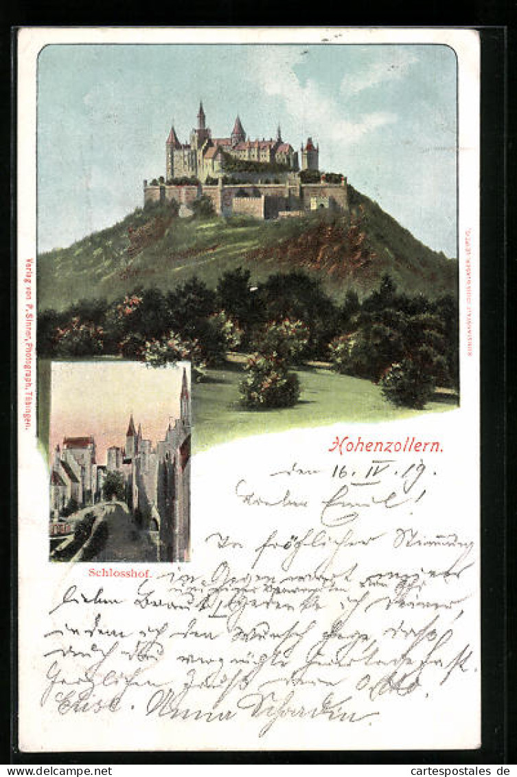 AK Hohenzollern, Blick Zum Schloss Und Schlosshof  - Autres & Non Classés