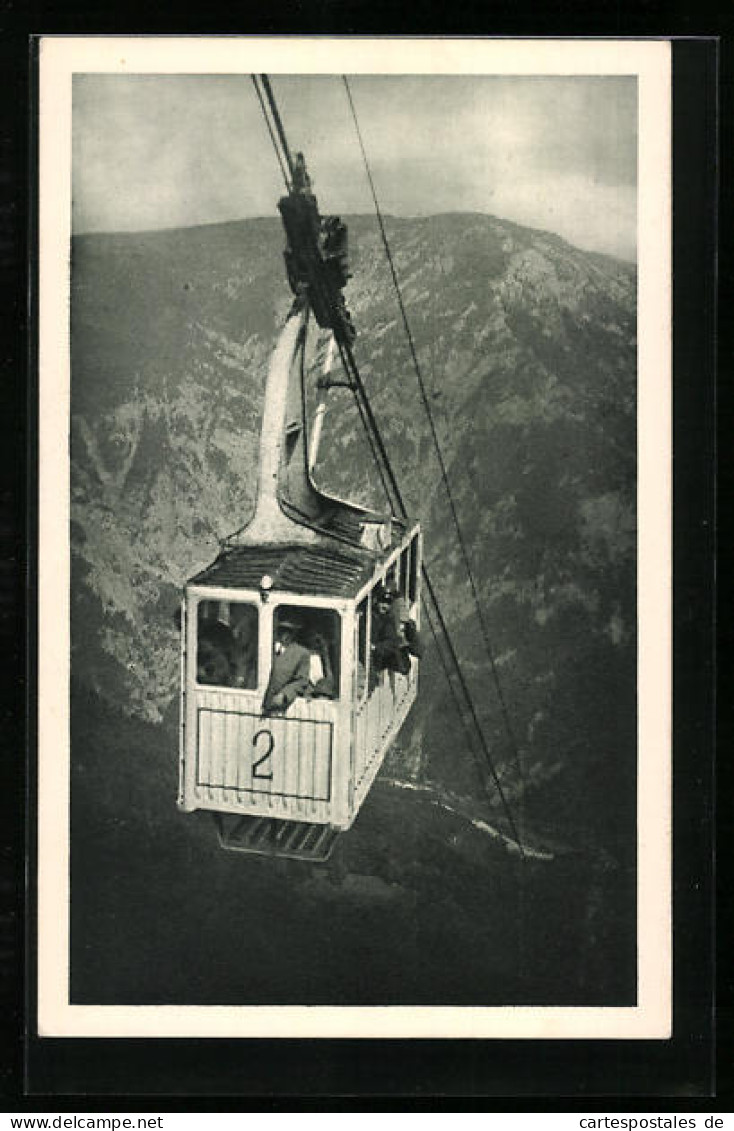 AK Rax, Raxbahnwaggon In Fahrt  - Seilbahnen