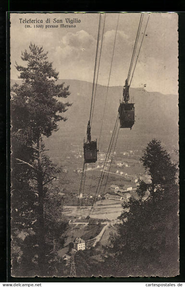 AK San Vigilio Presso Merano, Teleferica Di San Vigilio, Seilbahn  - Funicular Railway