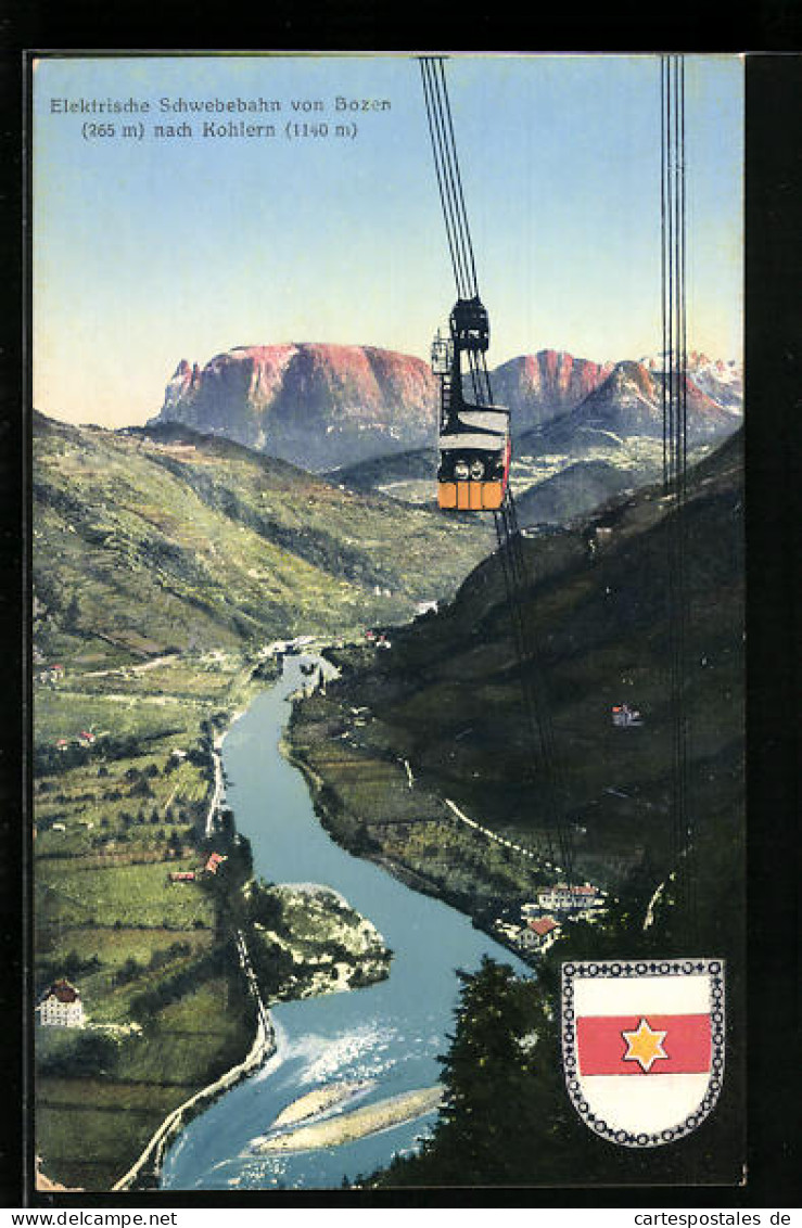 AK Bozen, Elektrische Schwebebahn Nach Kohlern, Wappen  - Funicular Railway