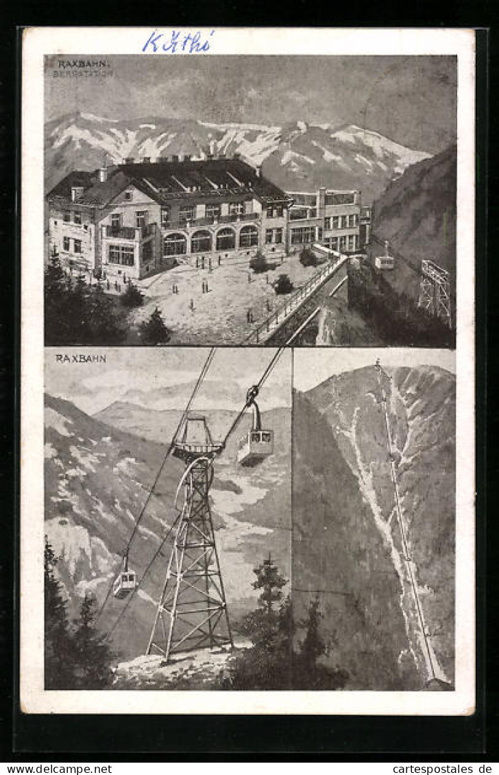AK Rax, Bergstation, Raxbahn, Strecke  - Funiculaires