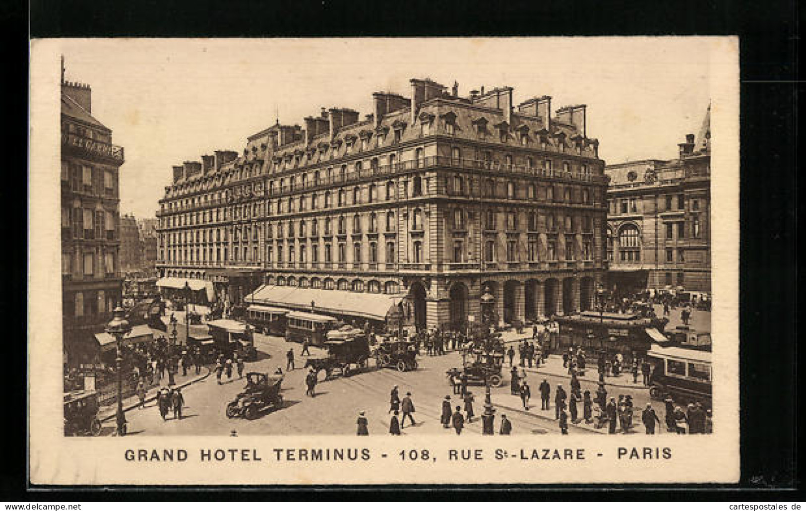 CPA Paris, Grand Hotel Terminus, 108, Rue St-Lazare  - Cafés, Hôtels, Restaurants