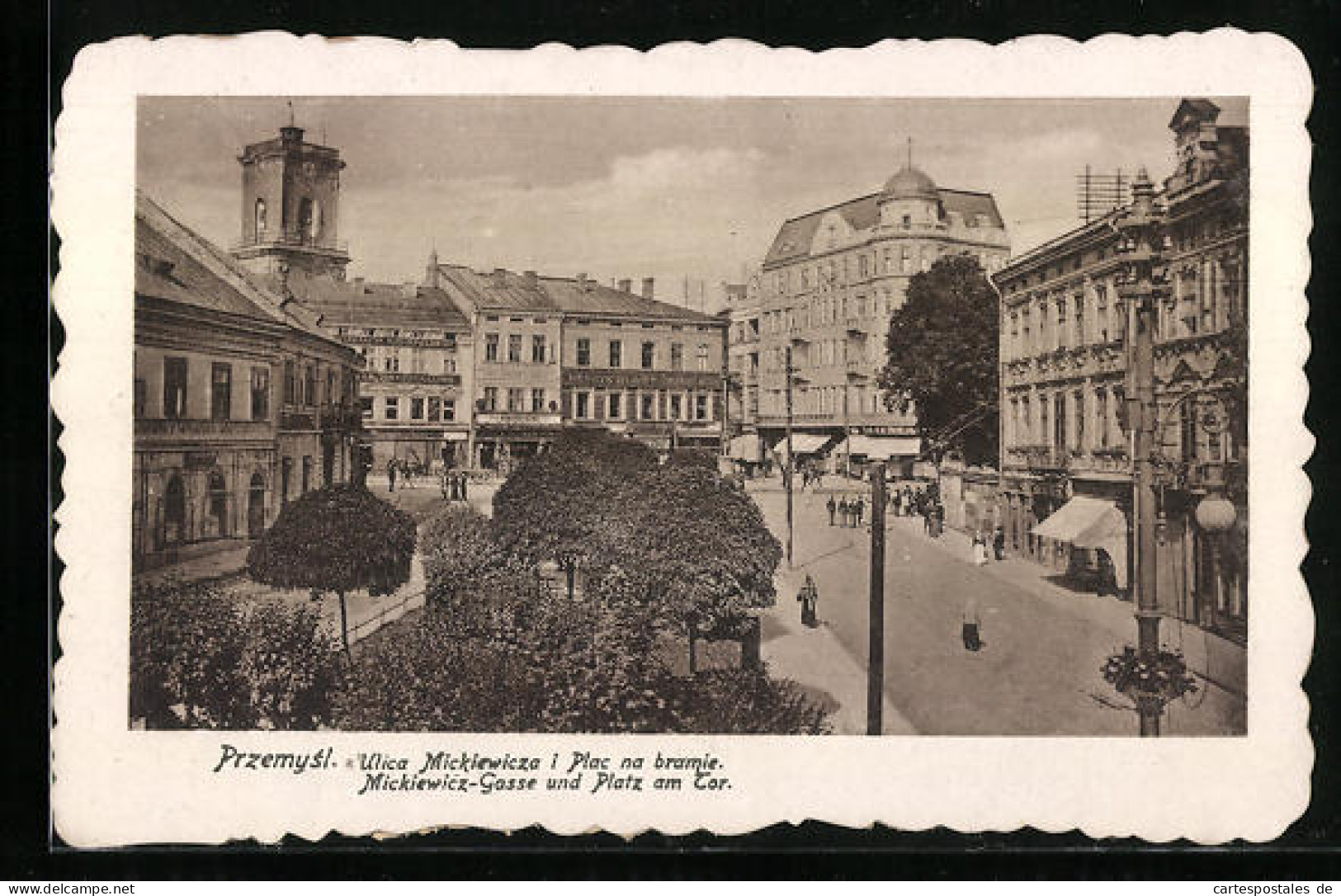 AK Przemysl, Mickiewicz-Gasse Und Platz Am Tor  - Pologne