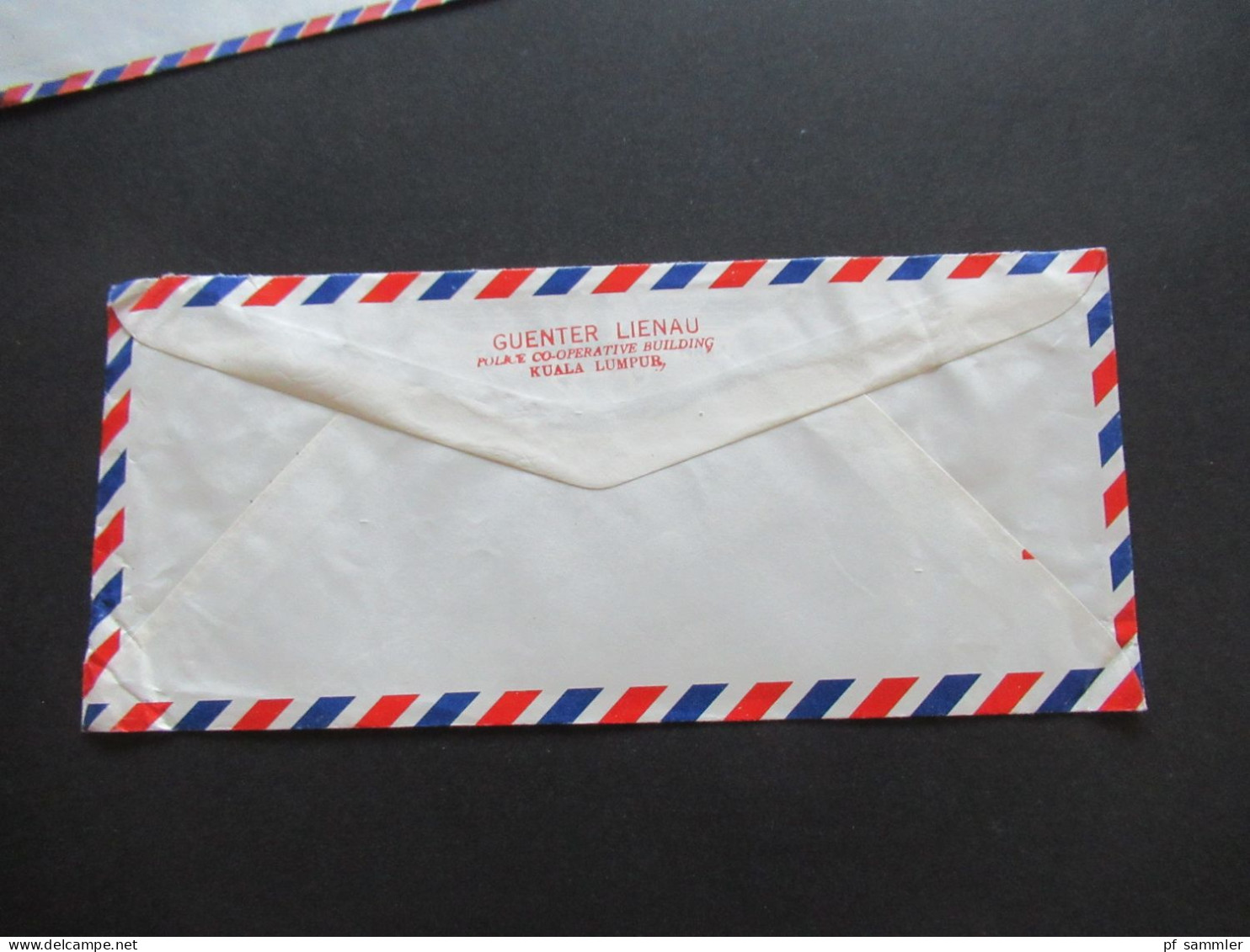 Asien Malaysia 1963 / 1964 Air Mail Luftpost 6 Belege 1x Registered Kuala Lumpur A Abs. Guenter Linau Police Co-operativ