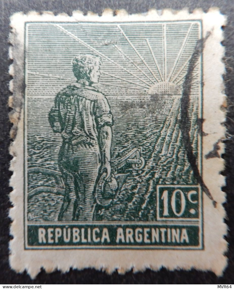 Argentinië Argentinia 1912 1913 (4) Farmer And Rising Sun - Gebraucht