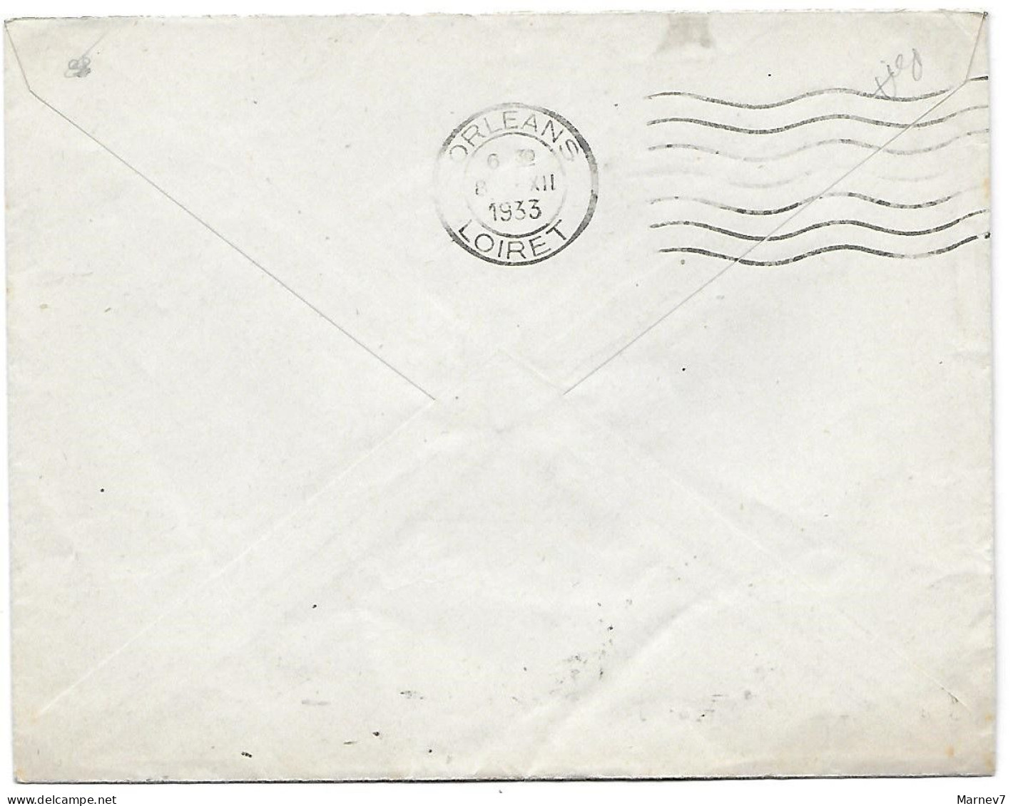 Affranchissement Multiple Sur Lettre De PARIS à ORLEANS - Cad 20 XII 1933 - Flamme Texte SPA - Lettres & Documents