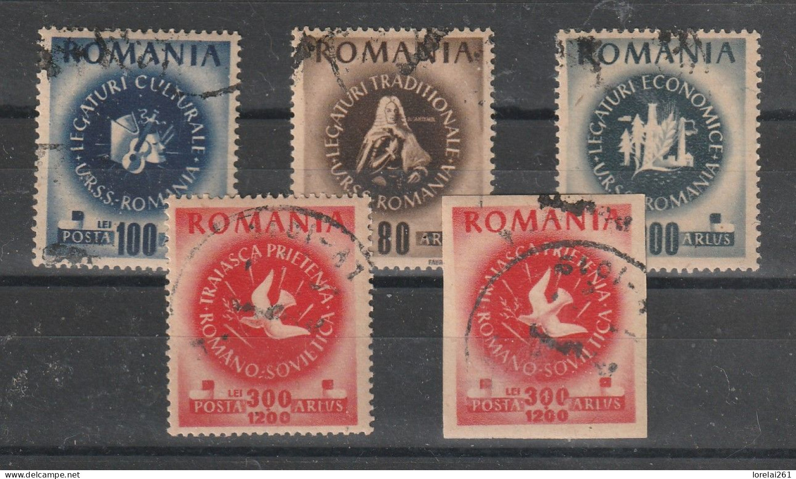 1946 - Amitie Roumano-sovietique Mi 1008A/1011A/B - Used Stamps