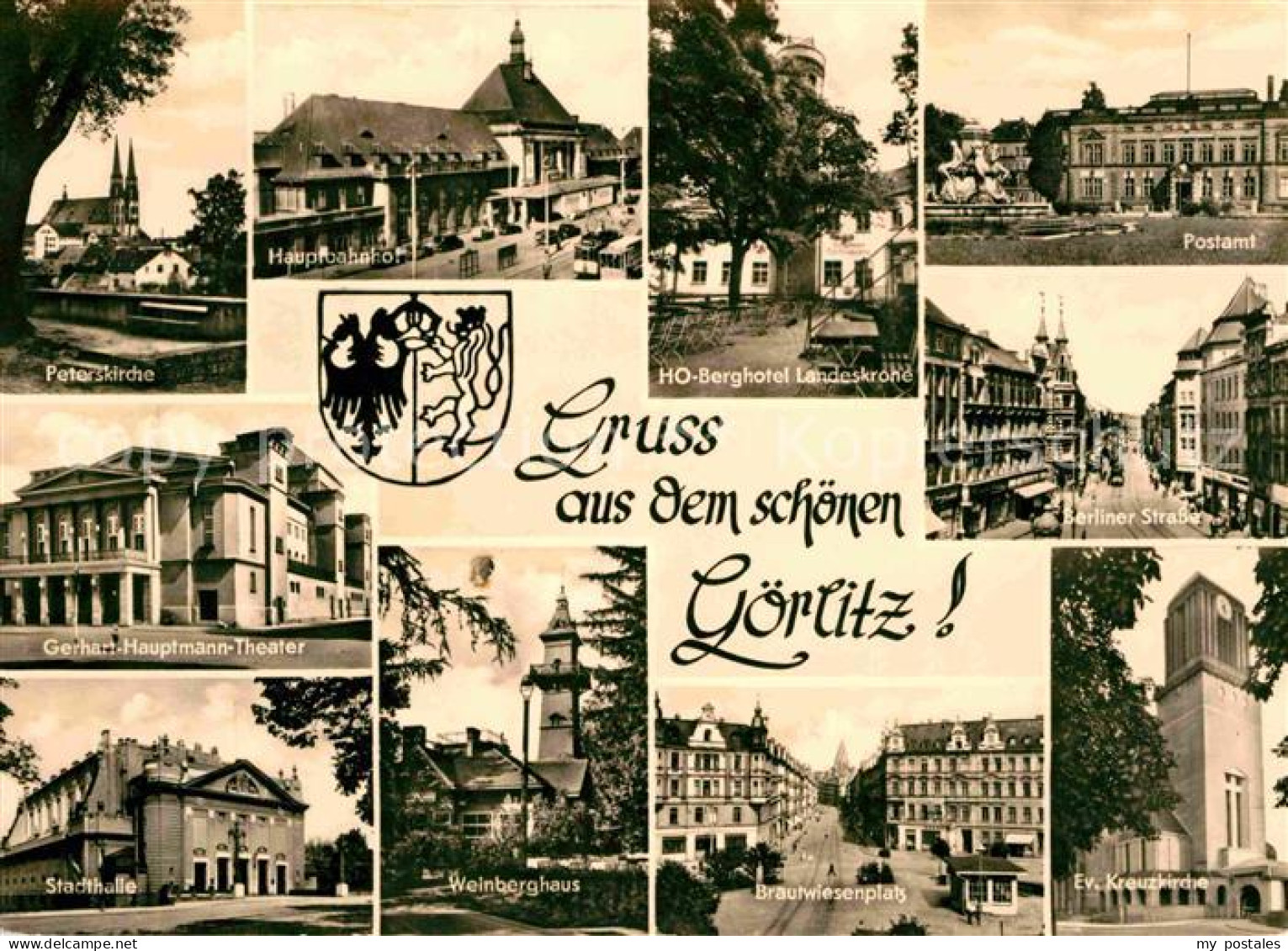 72641672 Goerlitz Sachsen HO Berghotel Landeskrone Berliner Strasse Postamt Wein - Goerlitz