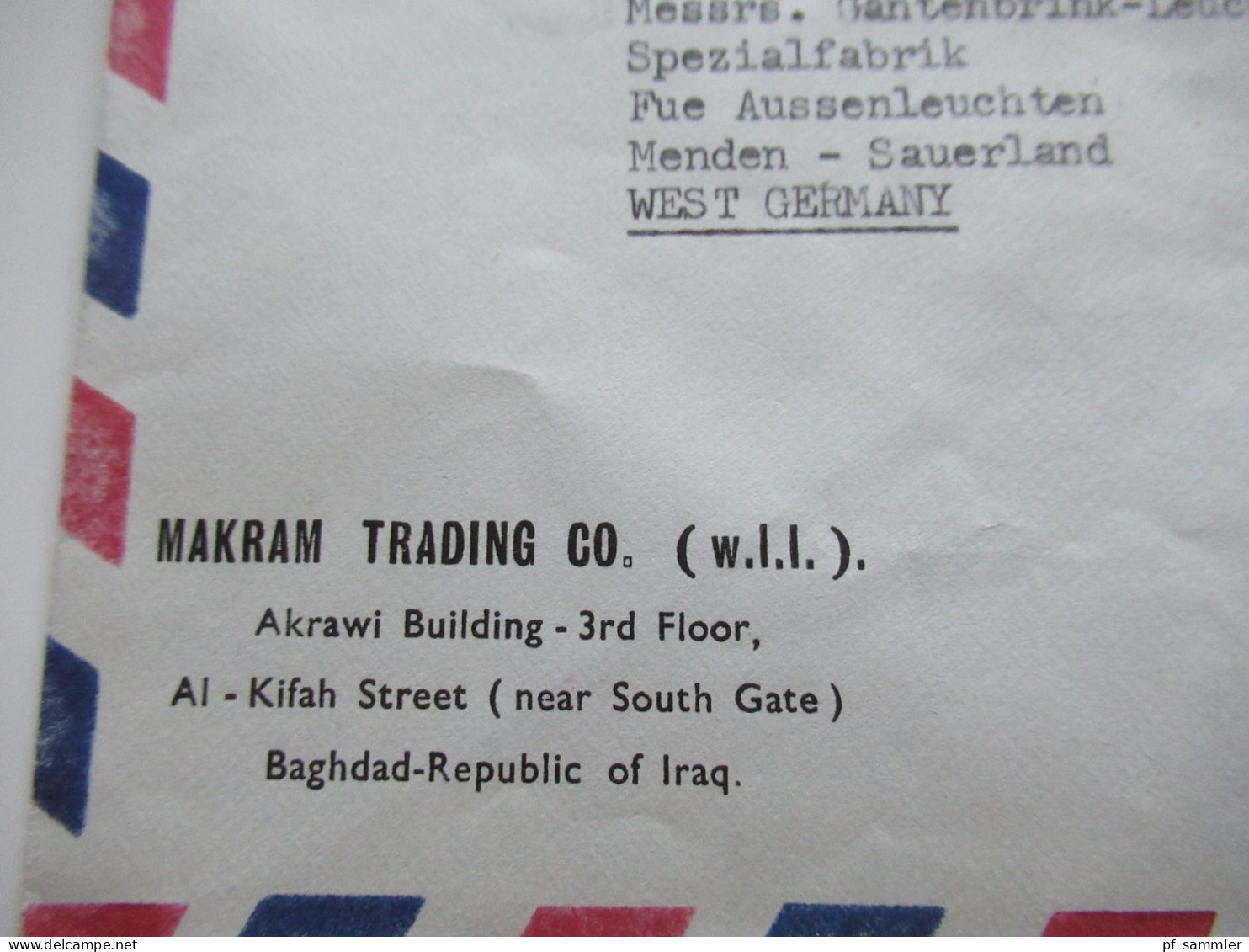 Asien Irak Um 1963 Air Mail Luftpost 12 Belege Firmenumschläge Makram Trading Co. Akrawi Building Baghdad Republic Iraq - Iran
