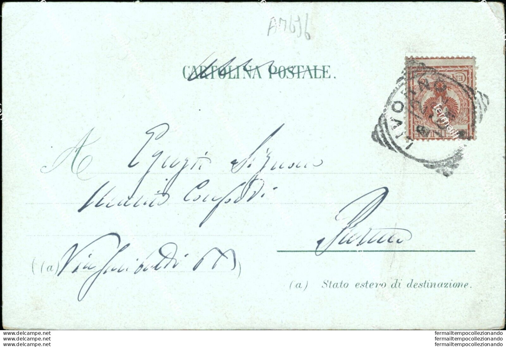 Am696 Cartolina Livorno Citta' Barriera Regina Margherita 1902 - Livorno