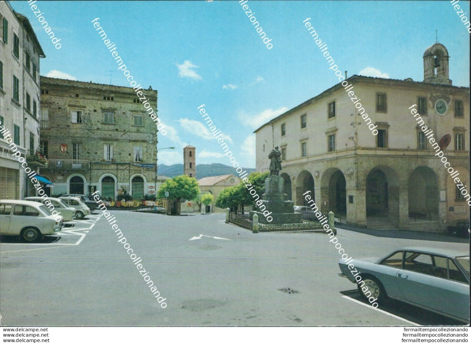 Bo547 Cartolina Sarteano Piazza 24 Giugno Provincia Di Siena - Livorno