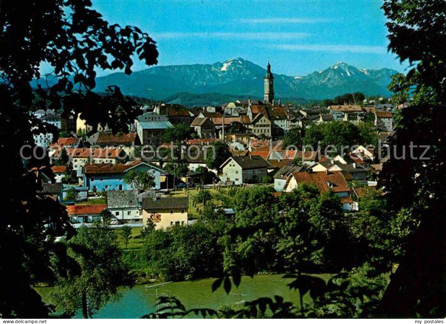 72641489 Traunstein Oberbayern Ortsansicht Mit Kirche Hochfelln Hochgern Chiemga - Traunstein