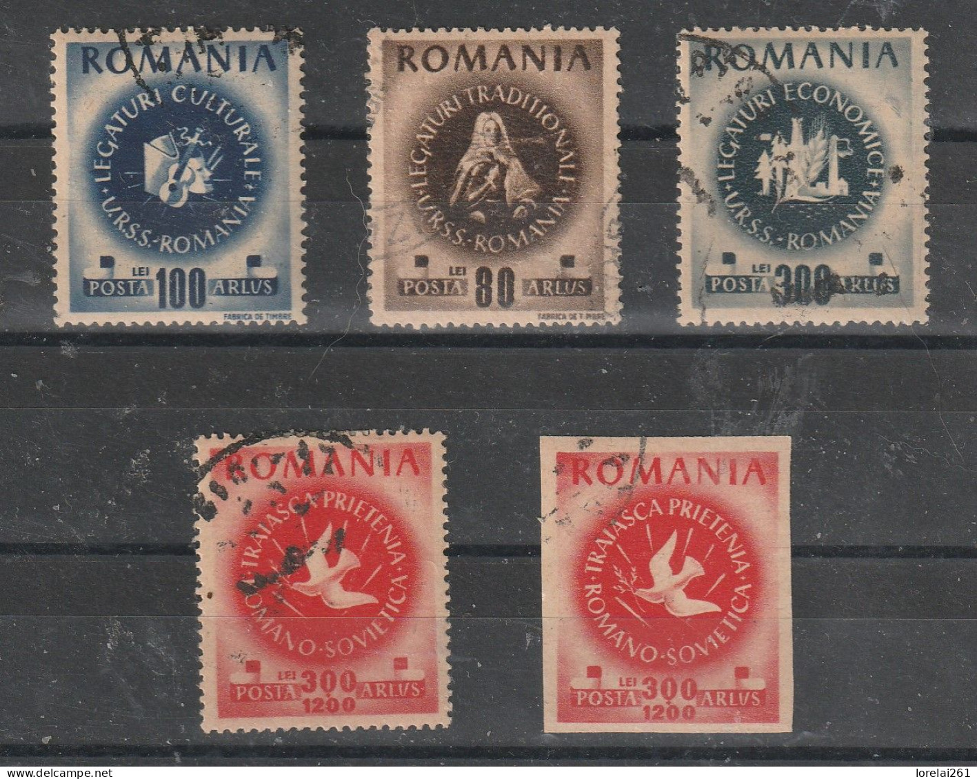 1946 - Amitie Roumano-sovietique Mi 1008A/1011A/B - Used Stamps