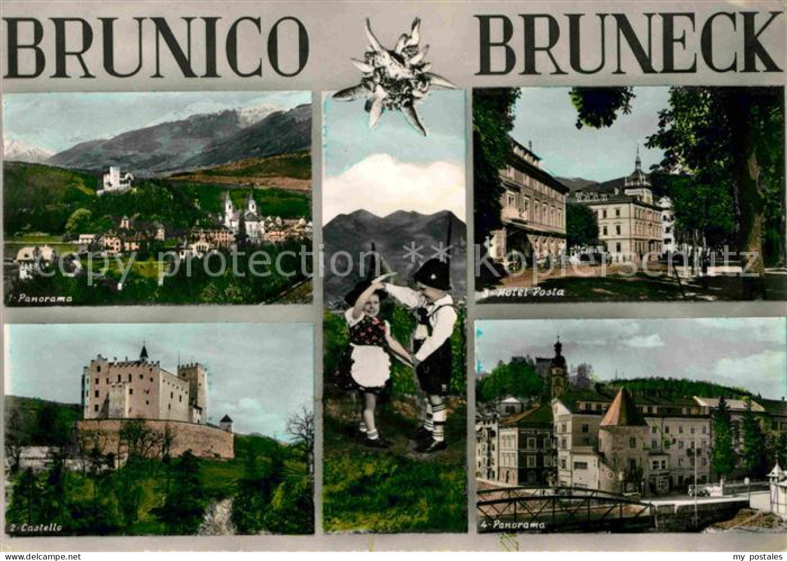 72641357 Bruneck Panorama Schloss Hotel Post Kinder Trachten Firenze - Otros & Sin Clasificación