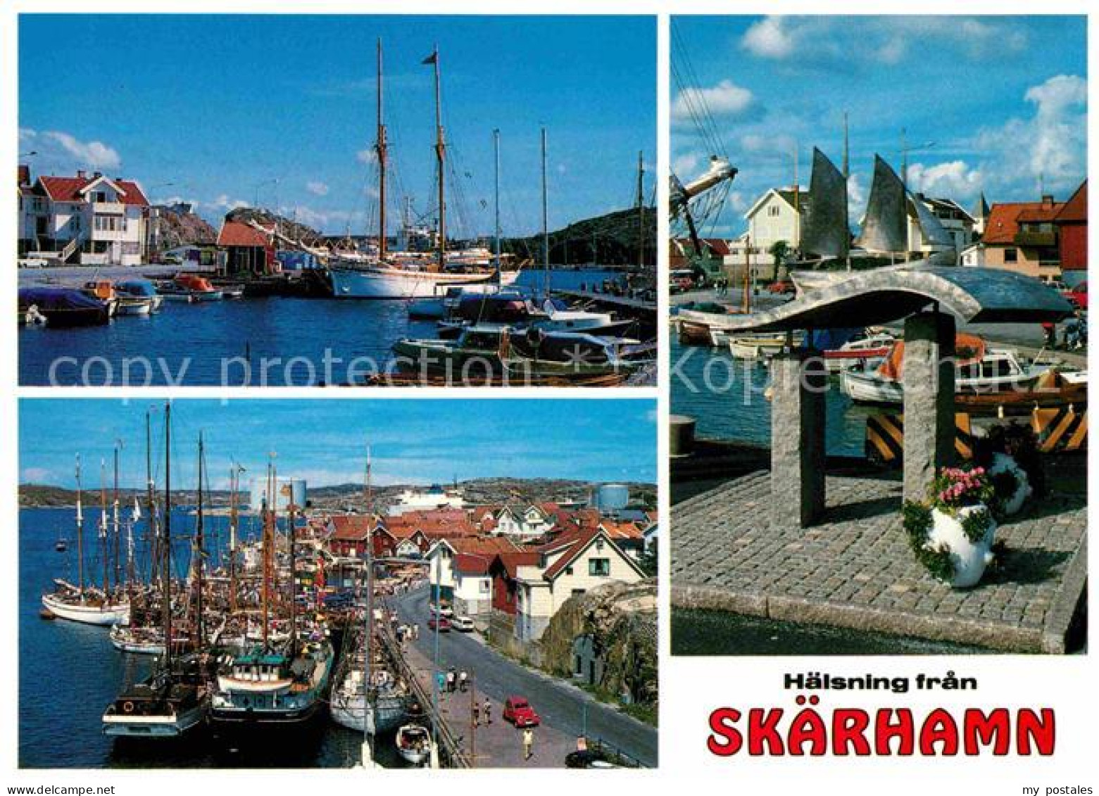 72641337 Skaerhamn Hafen Segelschiffe Denkmal Skulptur Skaerhamn - Suède